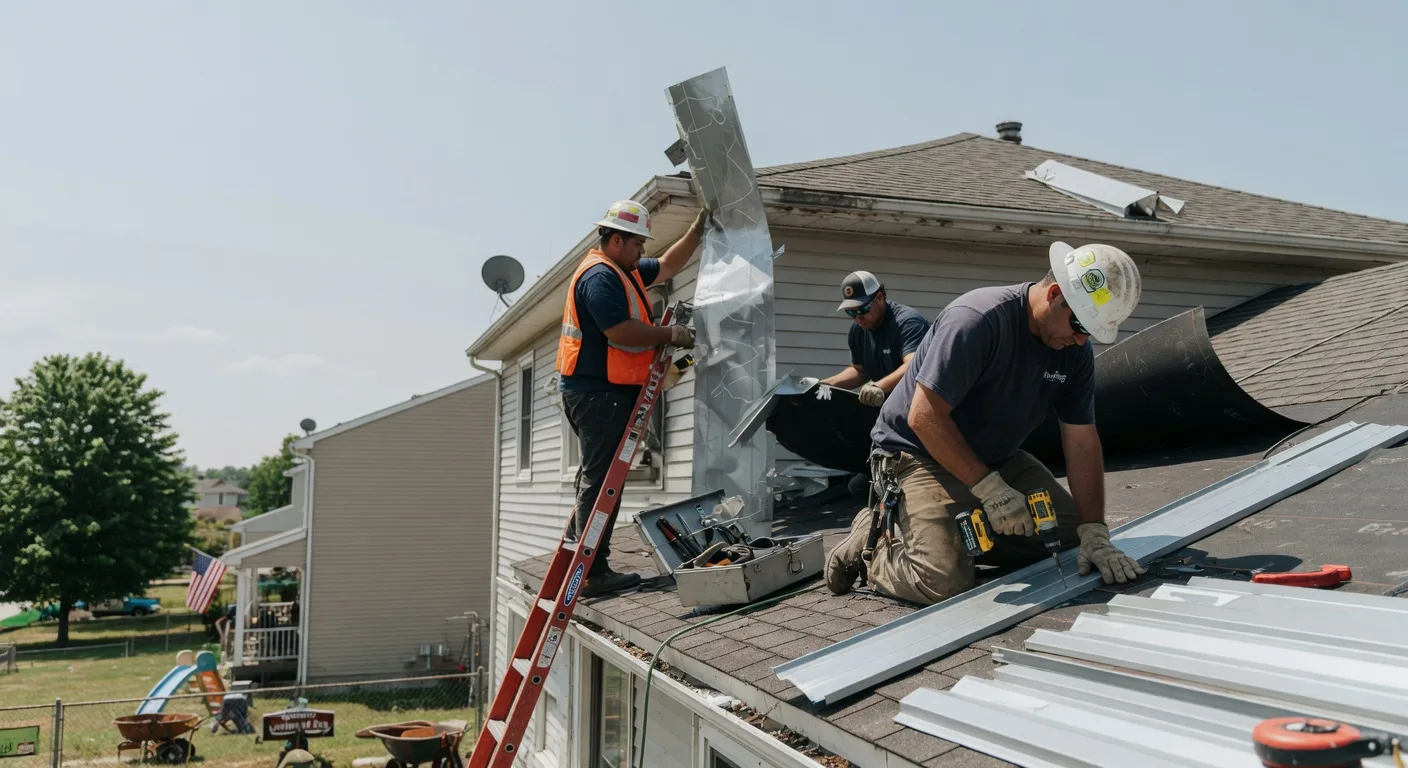 Storm Damage Metal Roof Repair in Greenfield Park, NY